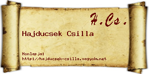 Hajducsek Csilla névjegykártya